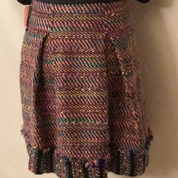 NWT Phoebe Couture dress turtle neck elbow sleeves and multi color skirt # 2. - Picture 7 of 9